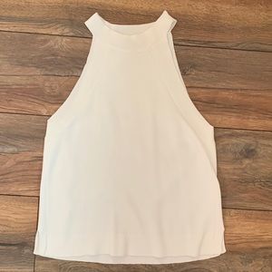 Mango (MNG Basics) cream knit sleeveless top